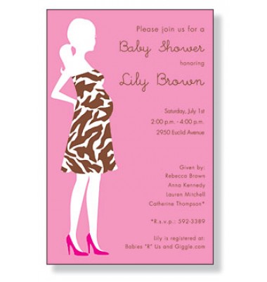 Baby Shower Invitations, Zebra Mom Pink, Inviting Company